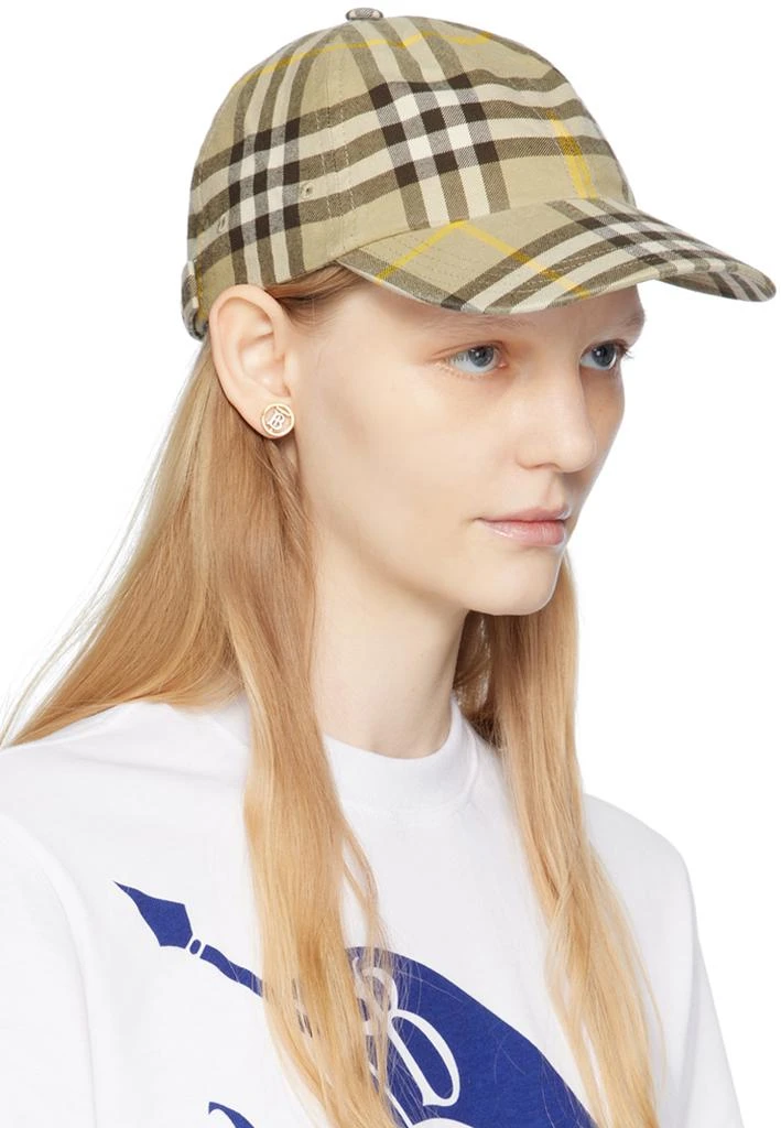 商品Burberry|Khaki Check Cap,价格¥2352,第2张图片详细描述