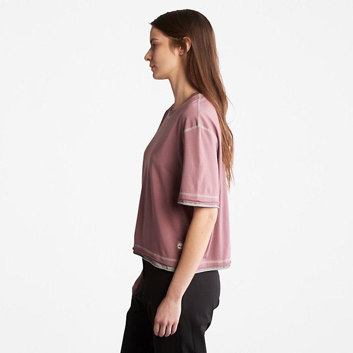 商品Timberland|Anti-Odour Supima® Cotton T-Shirt for Women in Pink,价格¥185,第6张图片详细描述