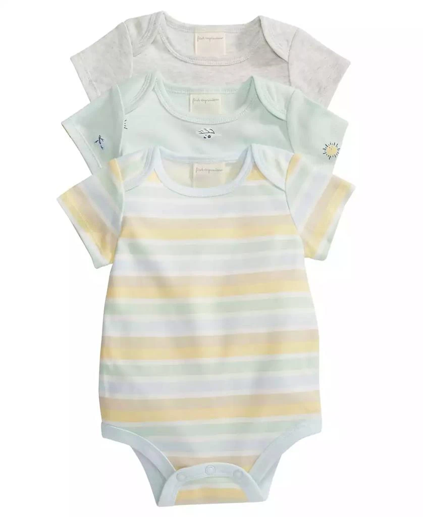 商品First Impressions|Baby Boy Bodysuits, Pack of 3, Created for Macy's,价格¥68,第1张图片