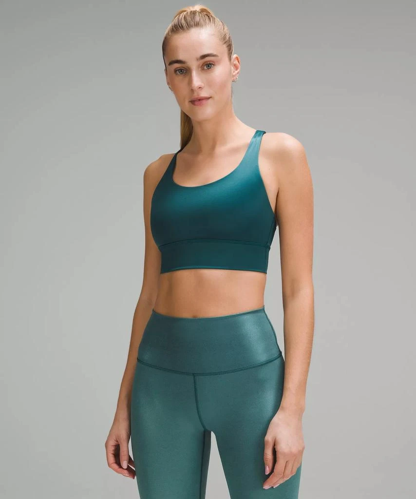 商品Lululemon|lululemon Energy Longline Bra *Medium Support, B-D Cups Foil,价格¥241,第1张图片