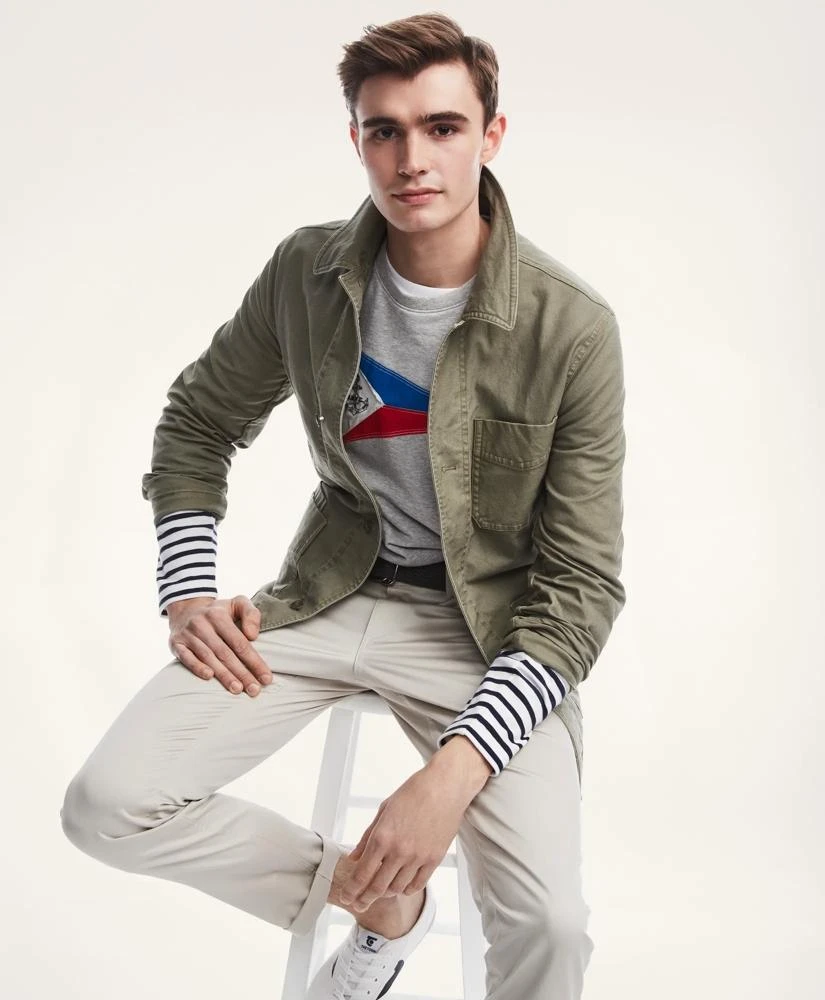 商品Brooks Brothers|Stretch Canvas Chore Jacket,价格¥1616,第2张图片详细描述