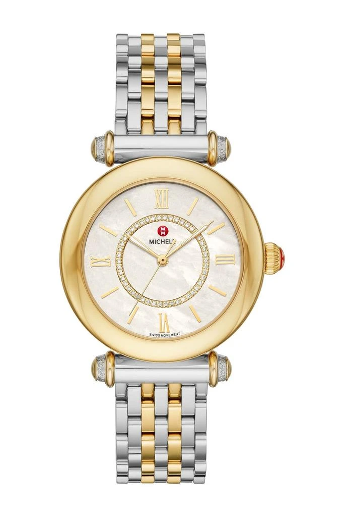 商品Michele|Women's Caber Diamond Two-Tone Bracelet Watch, 35mm - 0.19 ctw,价格¥6740,第1张图片