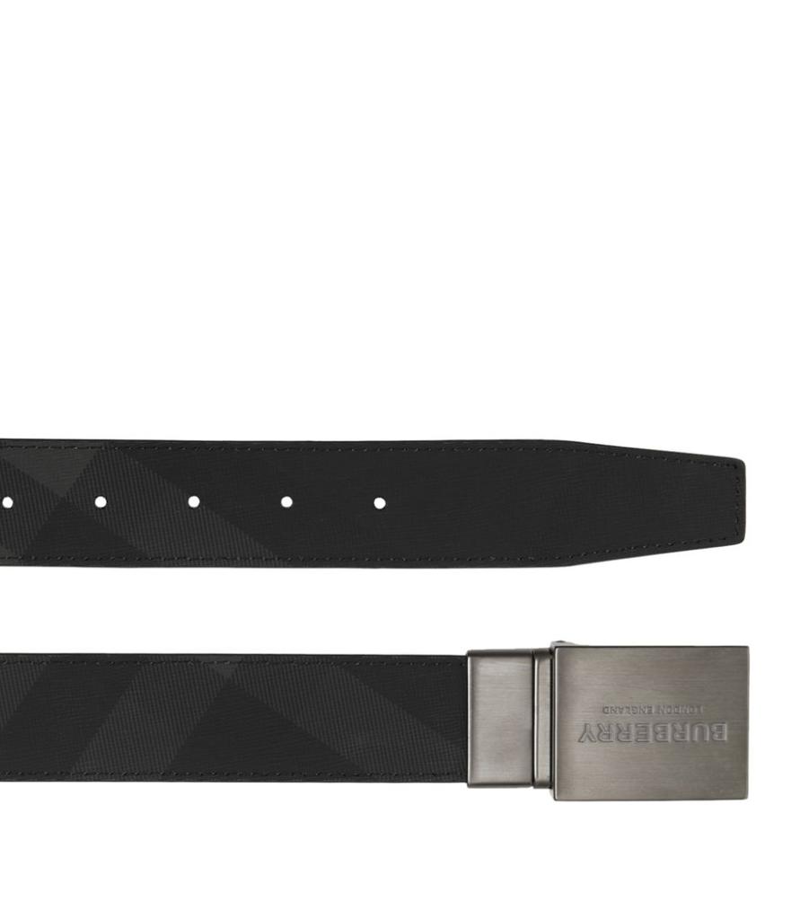 Leather Reversible Check Belt商品第5张图片规格展示