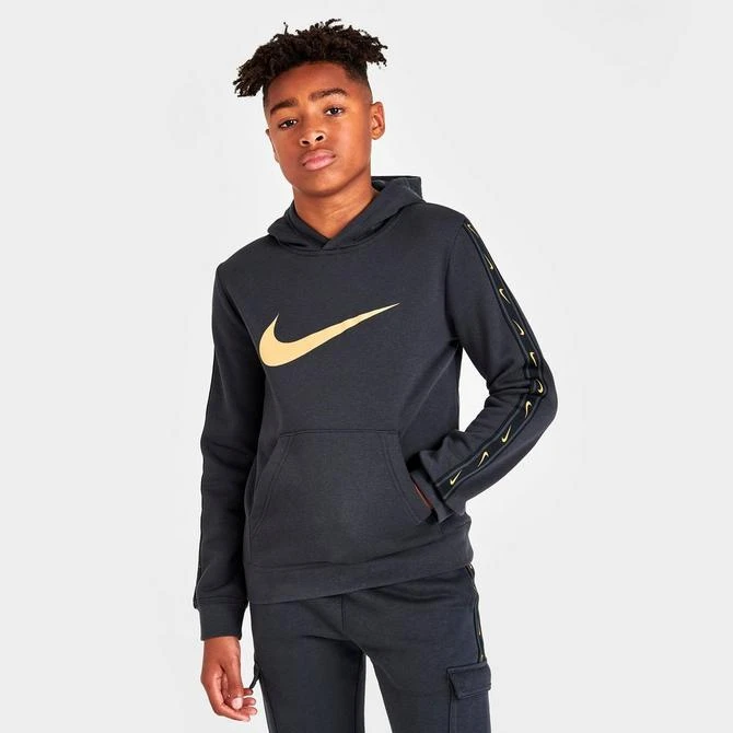 商品NIKE|Boys' Nike Sportswear Repeat Taped Fleece Pullover Hoodie,价格¥149,第3张图片详细描述