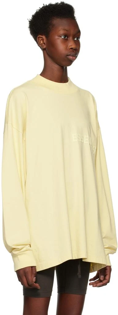 商品Essentials|Yellow Flocked Long Sleeve T-Shirt,价格¥260,第2张图片详细描述