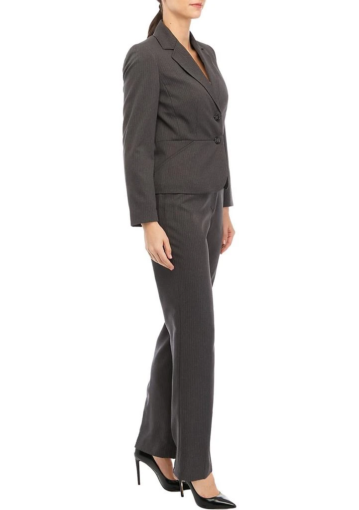 商品Le Suit|Women’s Petite Tonal Pinstripe Two Button Jacket and Kate Pant Set,价格¥830,第3张图片详细描述