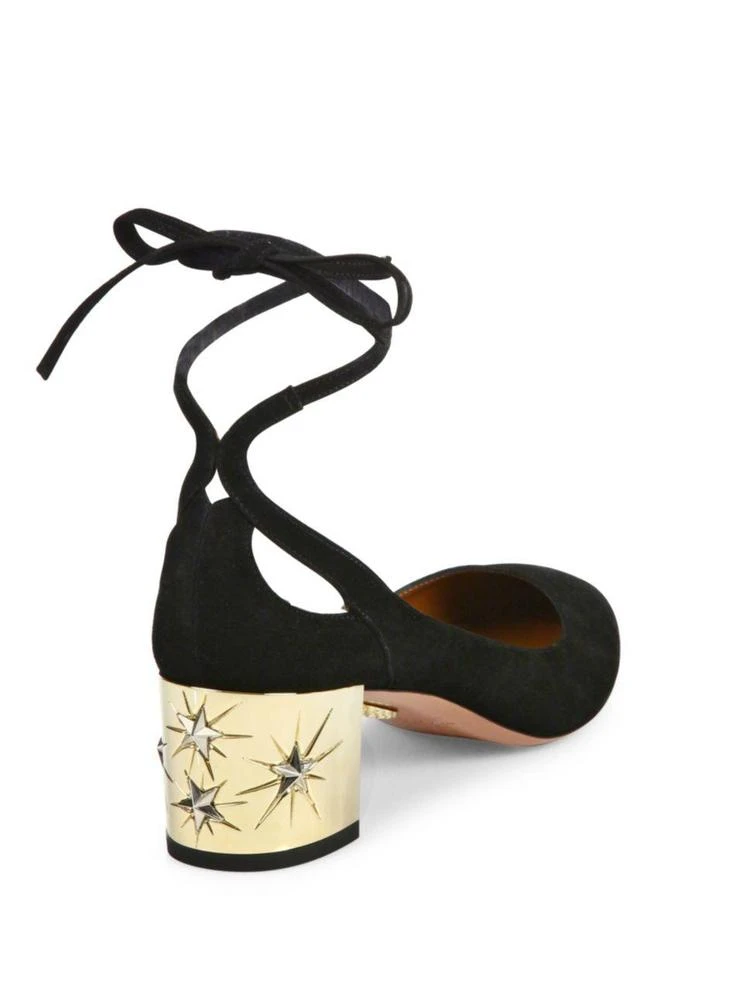 商品Aquazzura|Trinity 麂皮绑带中跟鞋,价格¥2552,第2张图片详细描述