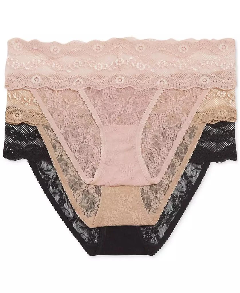 商品Wacoal|Women's 3-Pk. Lace Kiss Bikini Underwear 970682,价格¥274,第2张图片详细描述