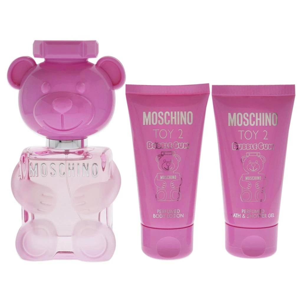 商品Moschino|Toy 2 Bubble Gum by  for Women - 3 Pc Gift Set 1.7oz EDT Spray, 1.7oz Body Lotion, 1.7oz Bath and Shower Gel,价格¥409,第2张图片详细描述