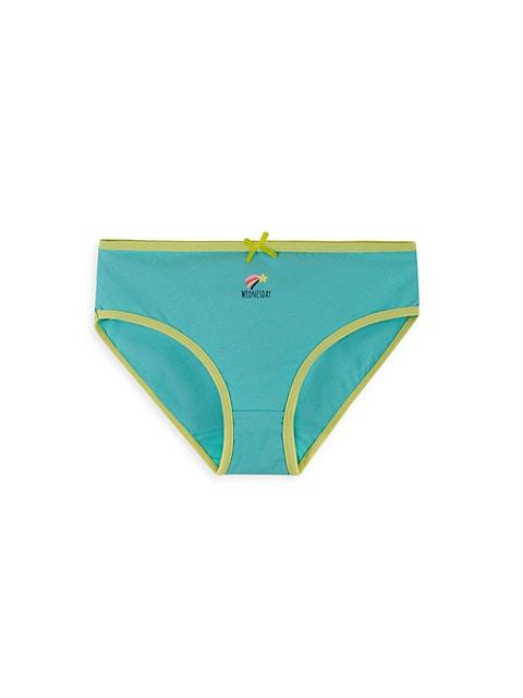 Little Girl's & Girl's 8-Piece Multicolored Bikini Underwear Set商品第5张图片规格展示