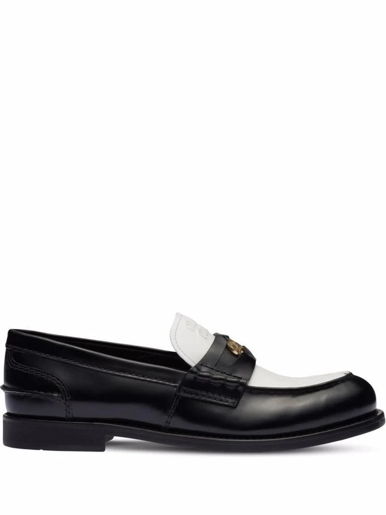 商品Miu Miu|MIU MIU  leather penny loafers,价格¥7233,第1张图片