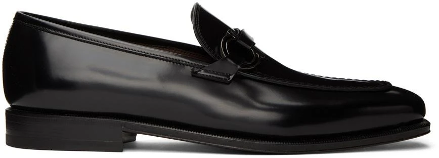 商品Salvatore Ferragamo|Black Gancini Loafers,价格¥3761,第1张图片