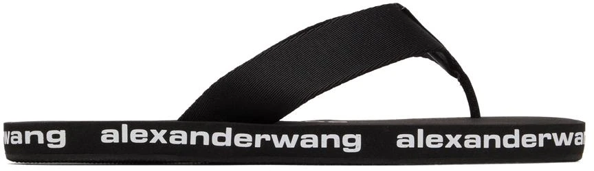 商品Alexander Wang|Black AW Flip Flop Sandals,价格¥741,第1张图片