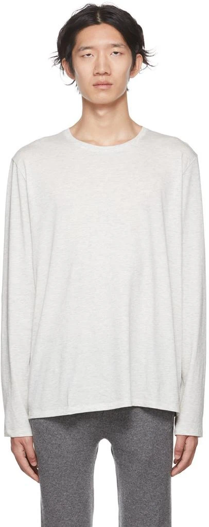 商品Vince|White Cotton Long Sleeve T-Shirt,价格¥354,第1张图片