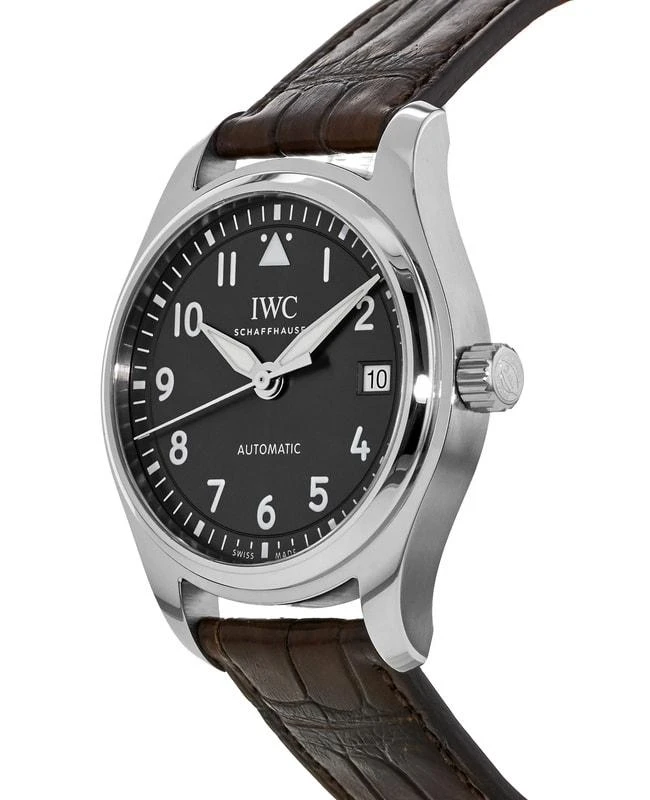 商品IWC Schaffhausen|IWC Pilot&apos;s Mark XVIII Slate Grey Leather Strap Unisex Watch IW324001,价格¥30139,第3张图片详细描述