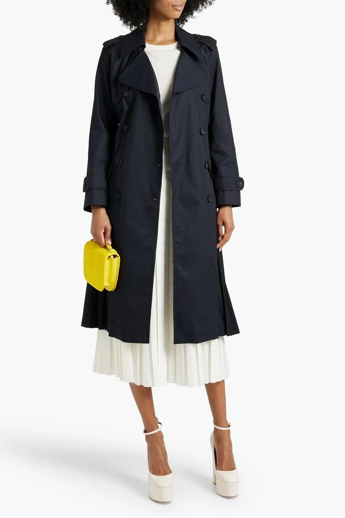 商品RED Valentino|Pleated cotton-blend gabardine trench coat,价格¥4781,第2张图片详细描述