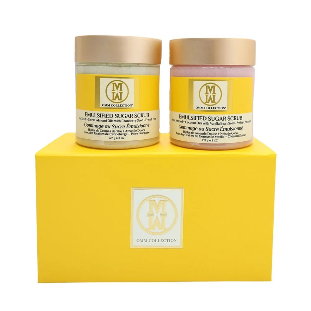 商品OMM Collection|2 Piece Exfoliating, Smoothing and Rejuvenating All Natural Sugar Scrub Set, 16 oz,价格¥434,第1张图片