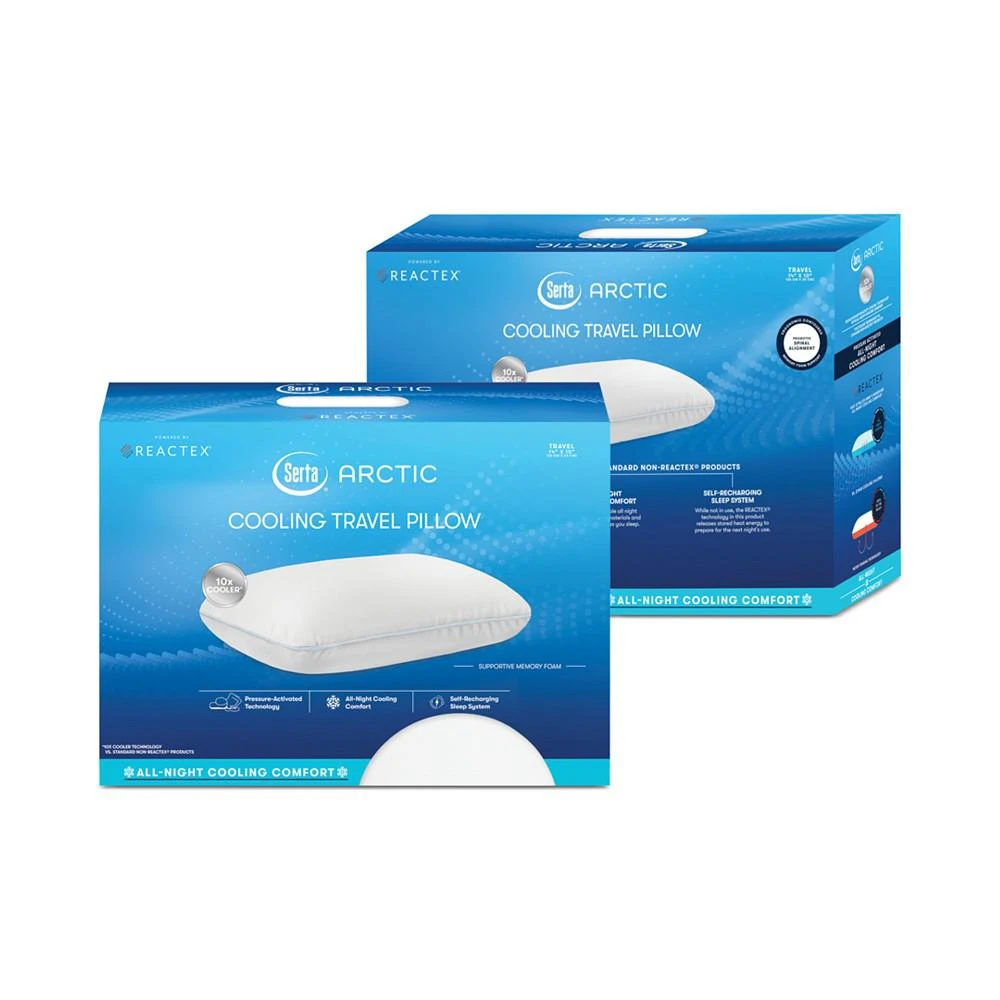 商品Serta|Arctic 10x Cooling Memory Foam Travel Bed Pillow,价格¥313,第2张图片详细描述