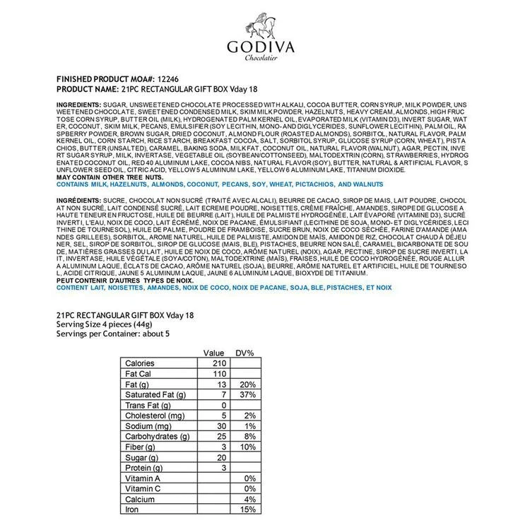 商品Godiva|21颗节日礼盒,价格¥298,第4张图片详细描述