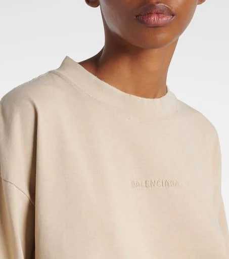 商品Balenciaga|Logo cotton jersey T-shirt,价格¥5445,第4张图片详细描述