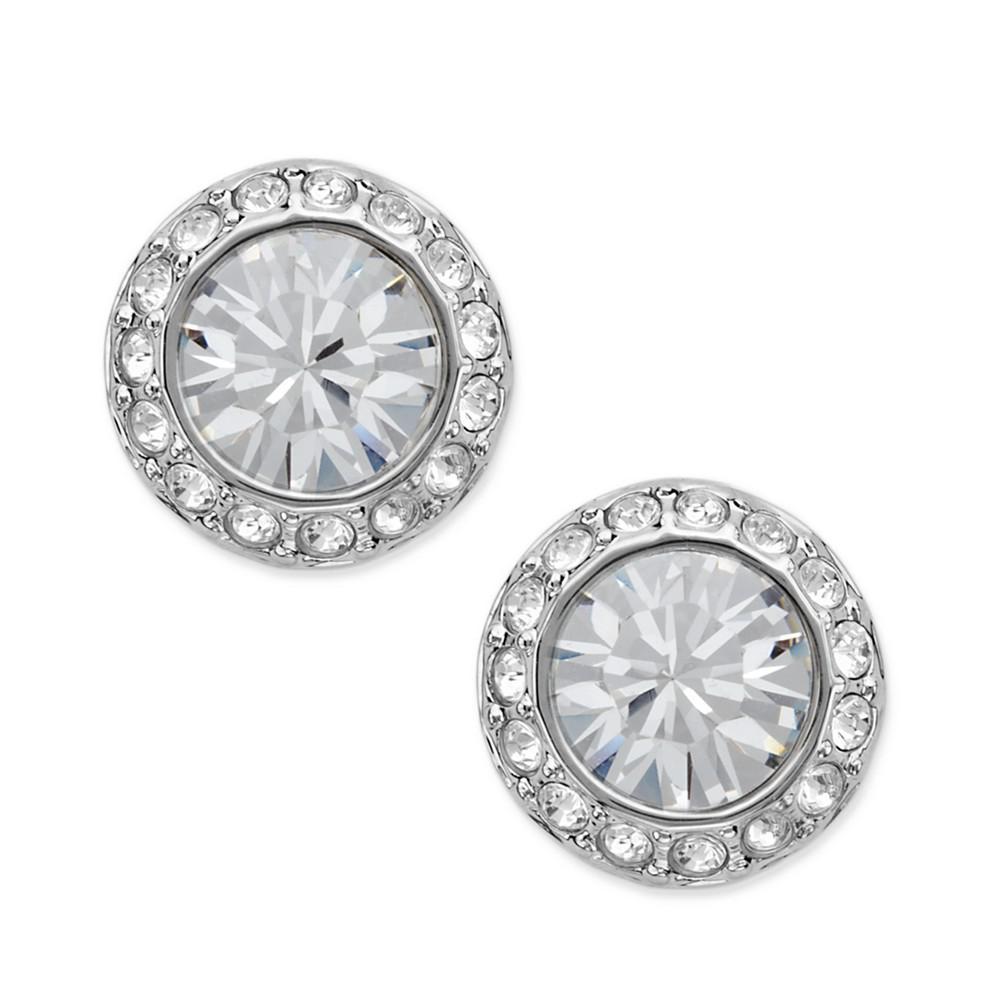 商品Swarovski|Earrings, Silver-Tone Crystal Circle Stud,价格¥579,第1张图片