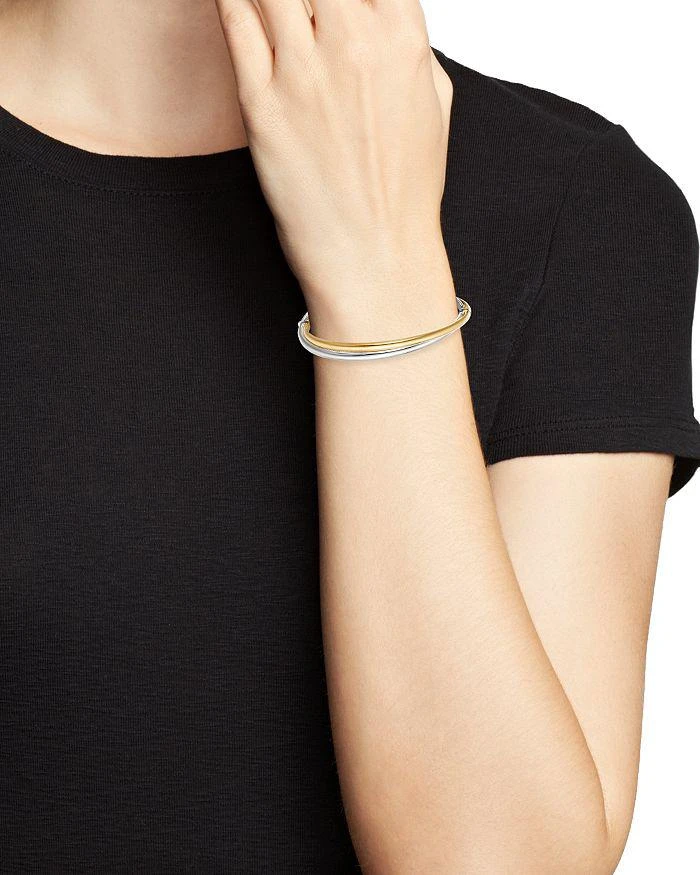商品Bloomingdale's| Crossover Bangle Bracelet in 14K Yellow & White Gold - Exclusive,价格¥20819,第2张图片详细描述