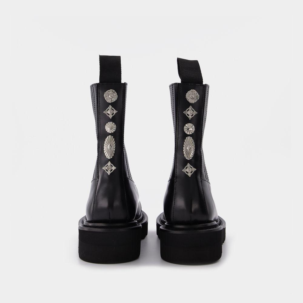 商品Toga Pulla|Black Leather Sandals,价格¥3459,第5张图片详细描述
