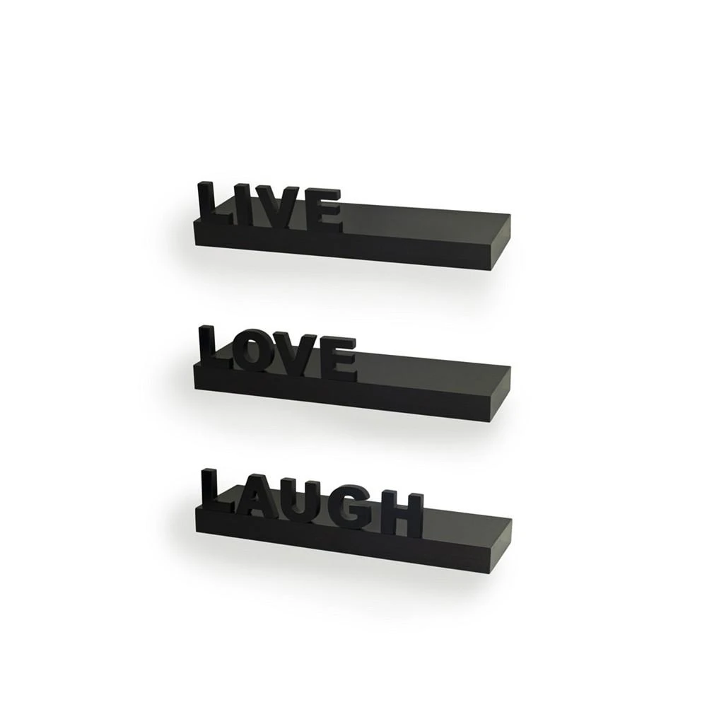 商品Danya B|Decorative "Live" "Love" "Laugh" Wall Shelves - Set of 3,价格¥356,第3张图片详细描述