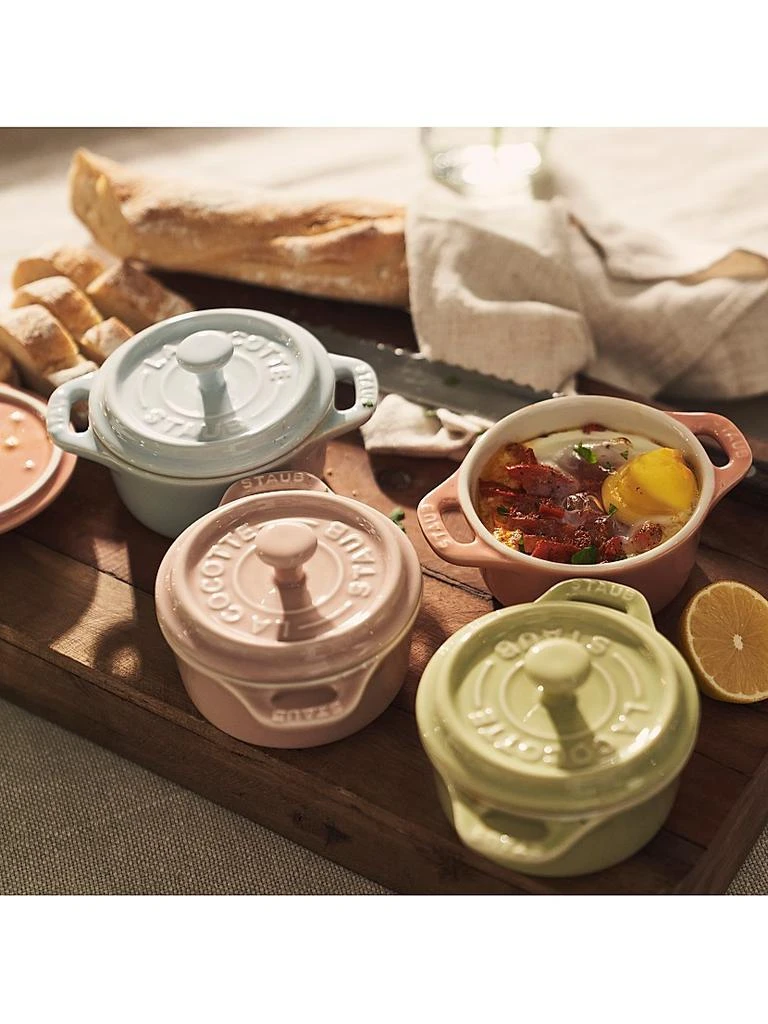 商品Staub|Ceramic 6 Piece Mini Round Cocotte Set,价格¥1033,第3张图片详细描述