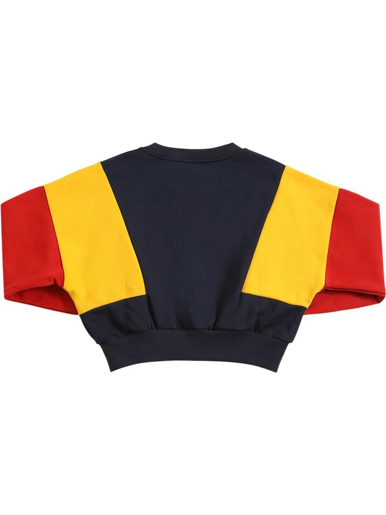 商品DSQUARED2|Color Block Cropped Cotton Sweatshirt,价格¥412,第2张图片详细描述