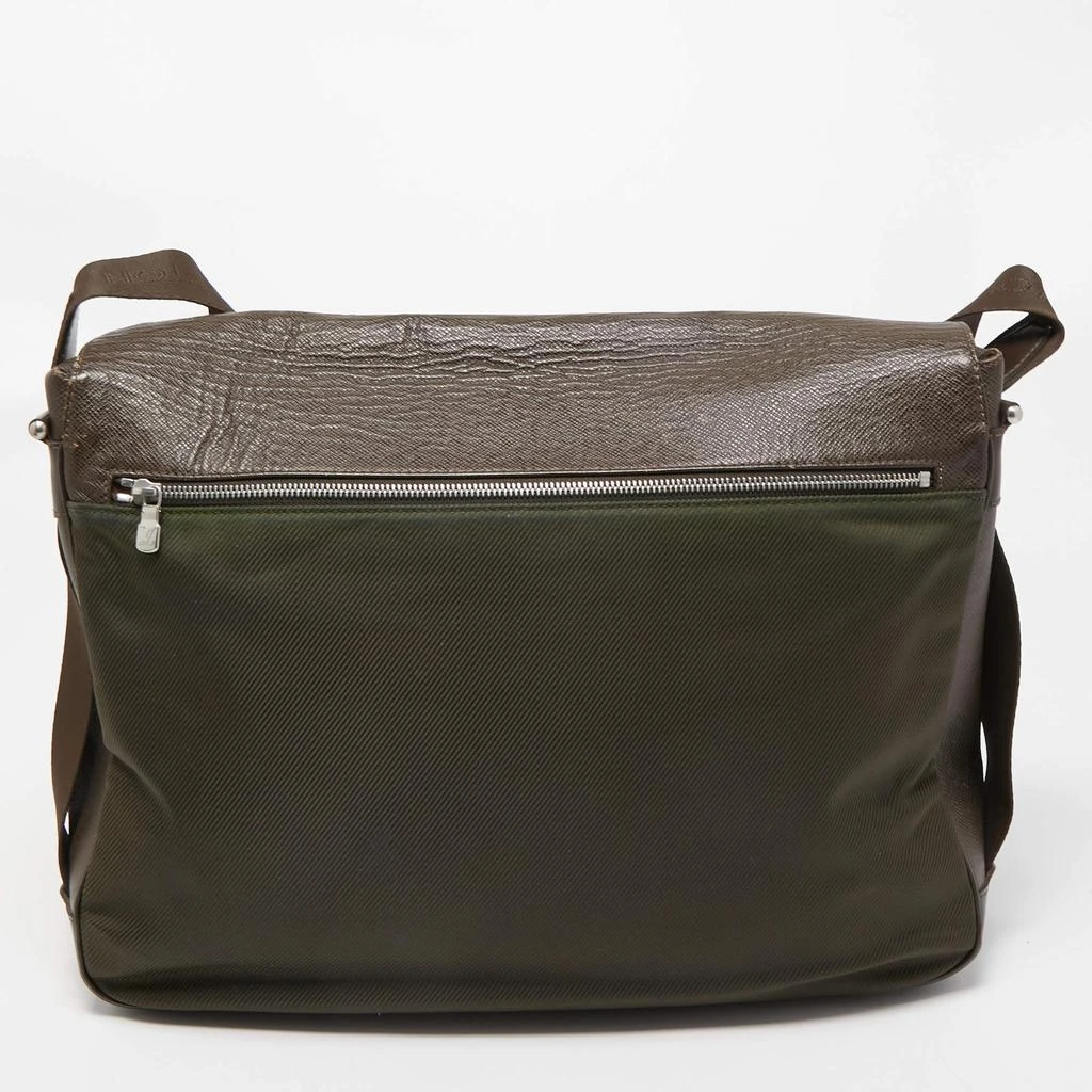商品[二手商品] Louis Vuitton|Louis Vuitton Brown/Green Taiga Leather Dersou Messenger Bag,价格¥4996,第4张图片详细描述
