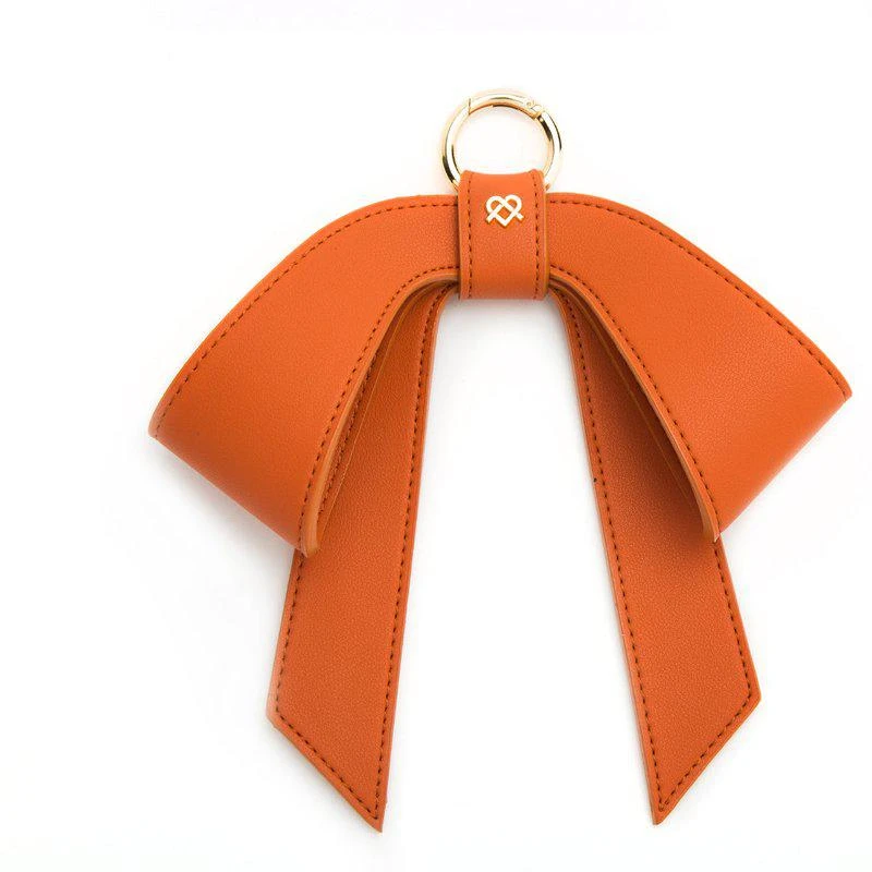 商品GUNAS New York|Cottontail Bow Orange Vegan Leather Bag Charm,价格¥340,第1张图片