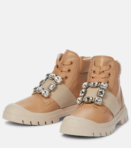 商品Roger Vivier|Viv Desert leather ankle boots,价格¥8894,第5张图片详细描述