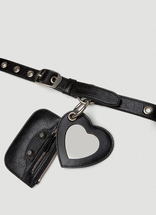 商品Balenciaga|Le Cagole Charm Belt in Black,价格¥2968,第4张图片详细描述