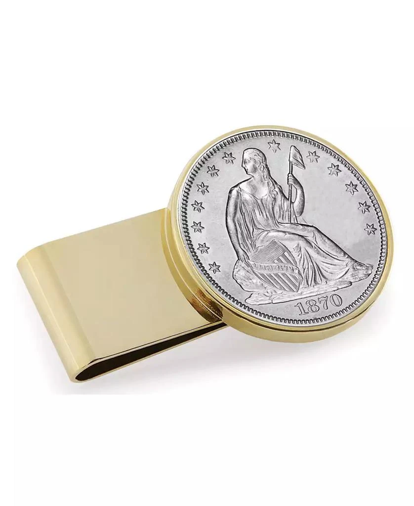 商品American Coin Treasures|Men's Silver Seated Liberty Half Dollar Stainless Steel Coin Money Clip,价格¥1119,第1张图片