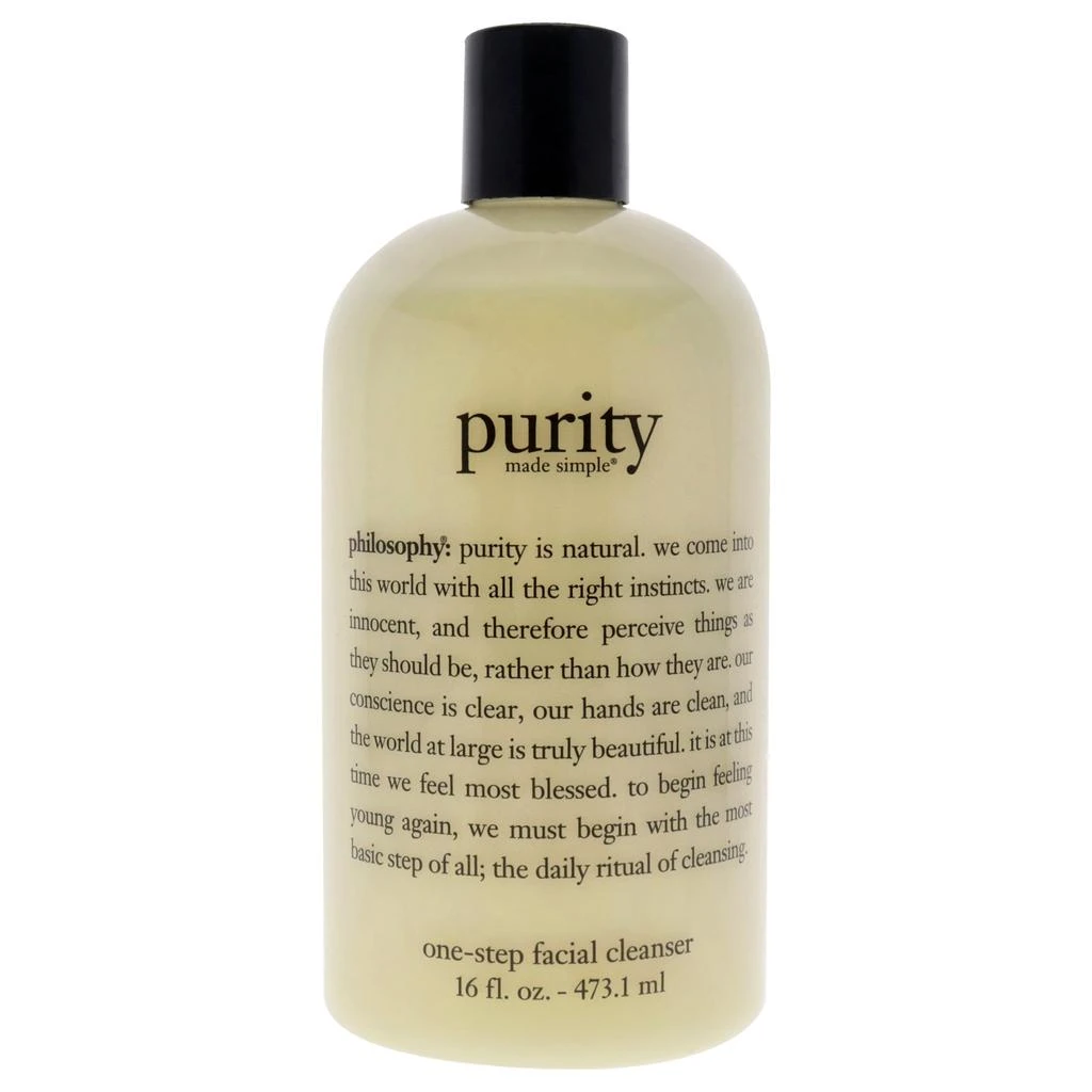 商品philosophy|Purity Made Simple One Step Facial Cleanser by Philosophy for Unisex - 16 oz Cleanser,价格¥298,第1张图片