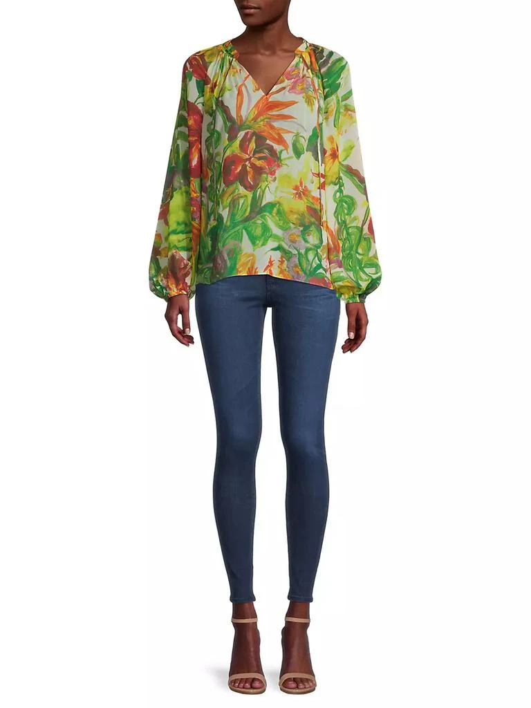商品UNGARO|Augusta Printed Chiffon Blouse,价格¥1385,第2张图片详细描述