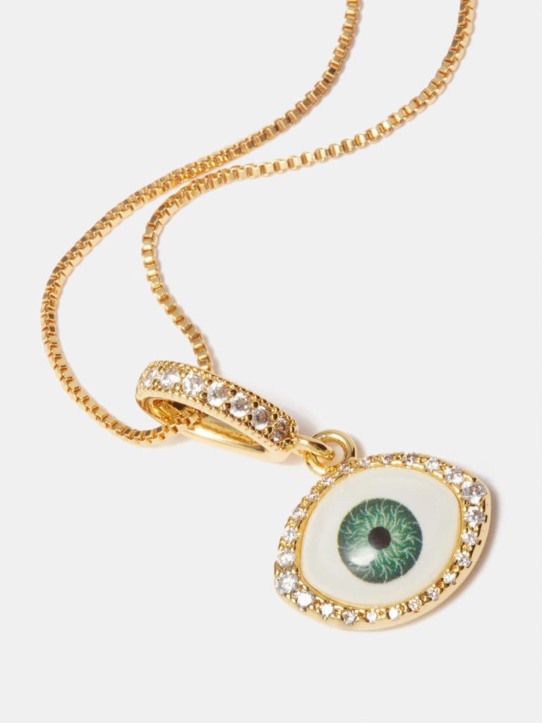 Fortuna crystal & 18kt gold-plated necklace商品第3张图片规格展示