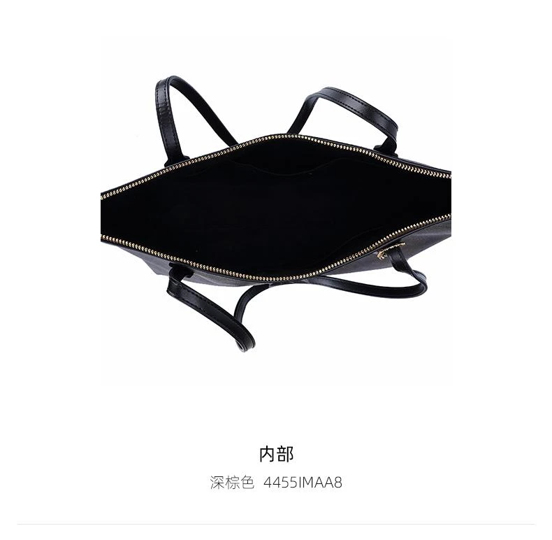 商品Coach|美国直邮COACH蔻驰20冬款中号女士PVC配皮单肩手提拉链托特包4455,价格¥2156,第5张图片详细描述