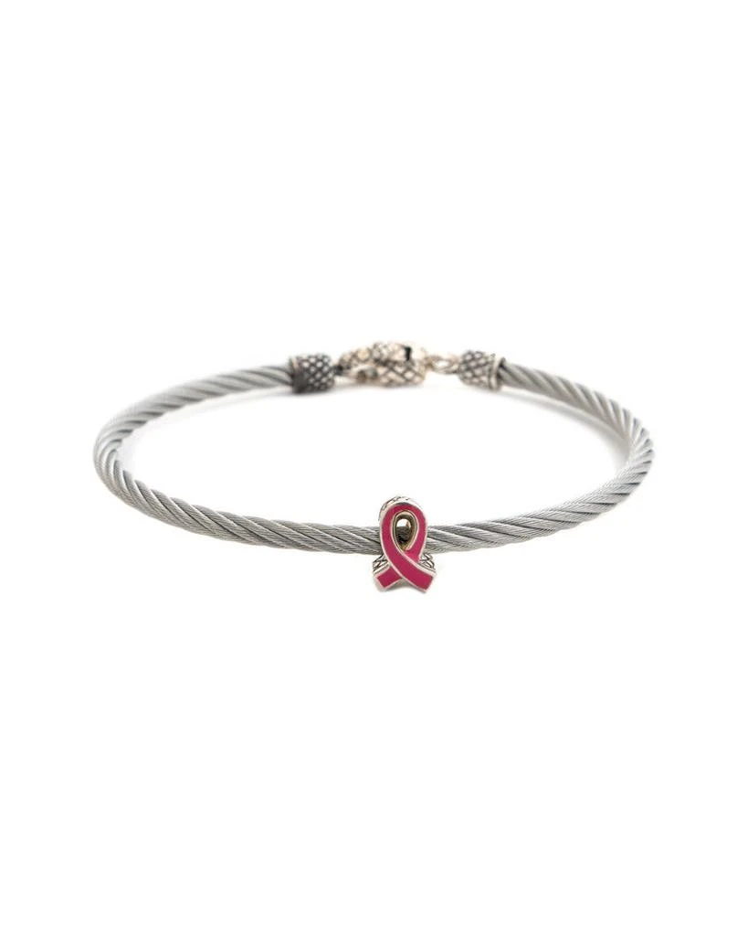 商品Andréa Candela|Andréa Candela Komen Silver & Stainless Steel Breast Cancer Awareness Bangle,价格¥390,第1张图片