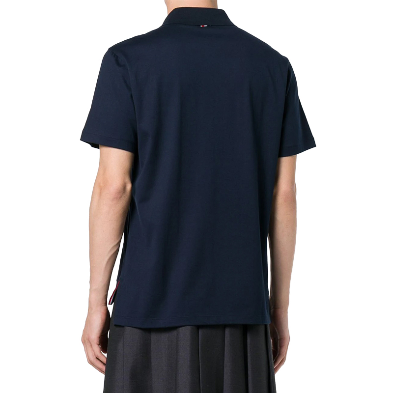 Thom Browne 男士蓝色polo短袖上衣 MJP052A-00042-415商品第1张图片规格展示