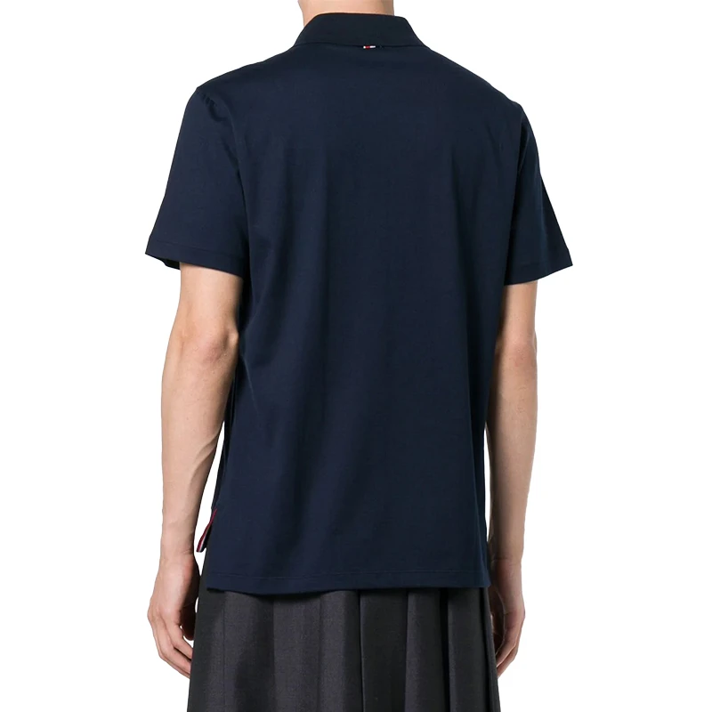 商品Thom Browne|Thom Browne 男士蓝色polo短袖上衣 MJP052A-00042-415,价格¥1451,第1张图片