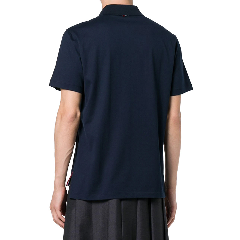 商品Thom Browne|Thom Browne 男士蓝色polo短袖上衣 MJP052A-00042-415,价格¥1339,第1张图片