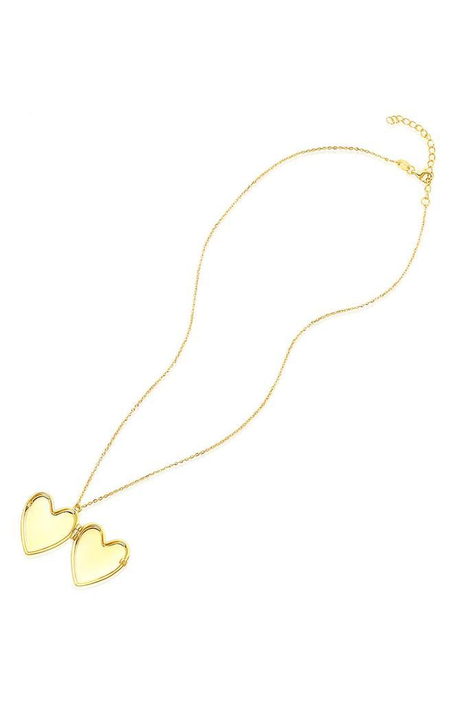 商品ADORNIA|14K Gold Plated Mama Engraved Heart Locket Pendant Necklace,价格¥143,第5张图片详细描述