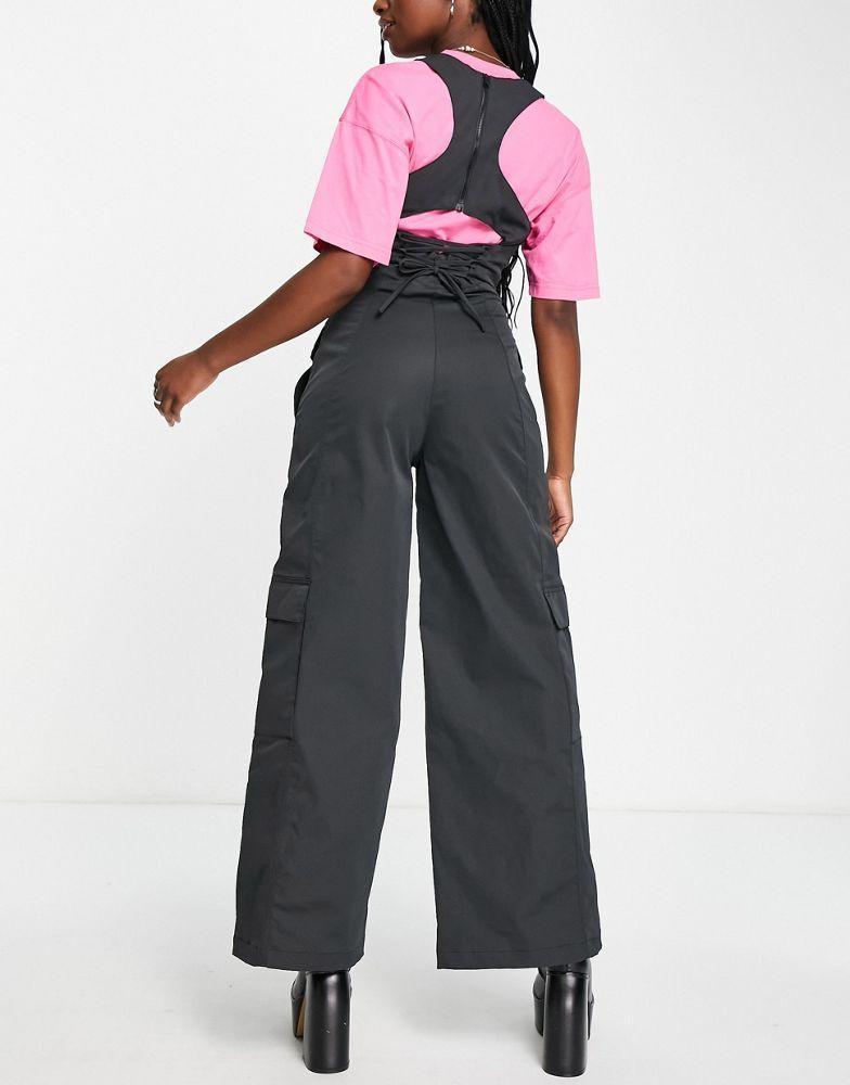 商品Jordan|Jordan 23 Engineered Chicago corset trousers in black,价格¥1184,第4张图片详细描述