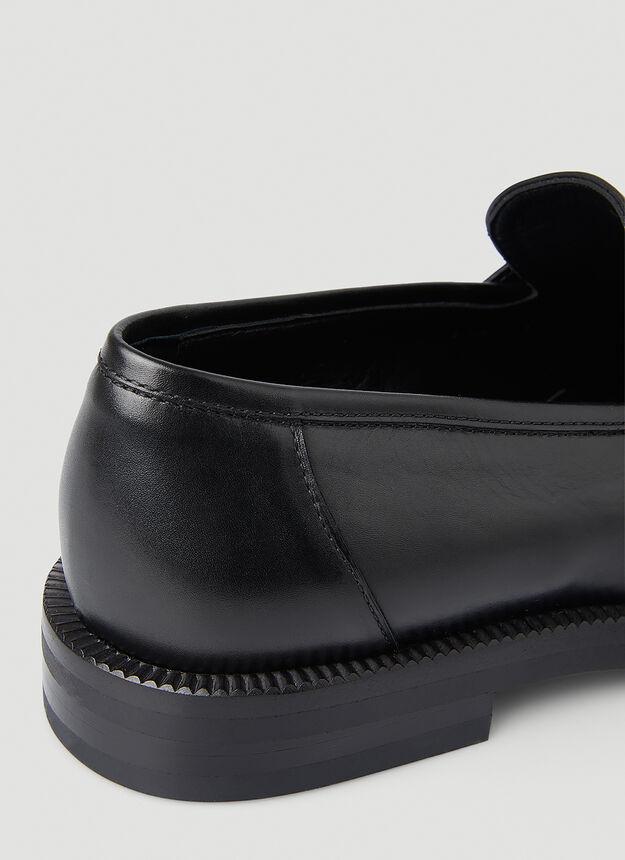 Bulb Toe Loafers in Black商品第7张图片规格展示
