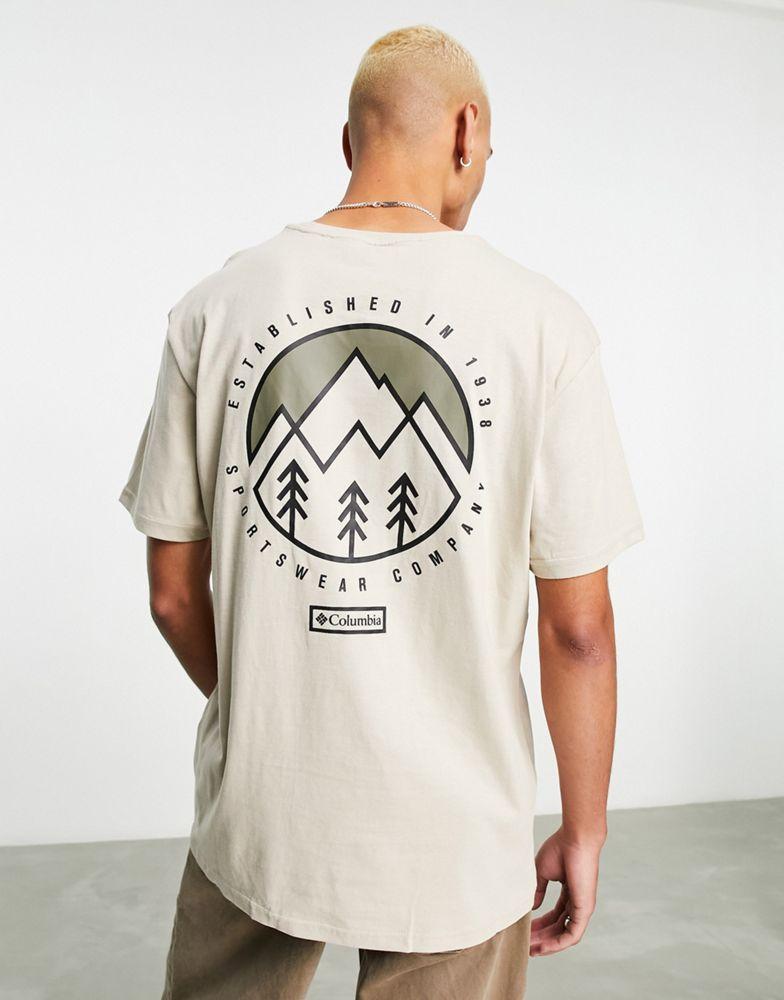 商品Columbia|Columbia Tillamook Way II t-shirt in beige/black Exclusive at ASOS,价格¥209,第1张图片