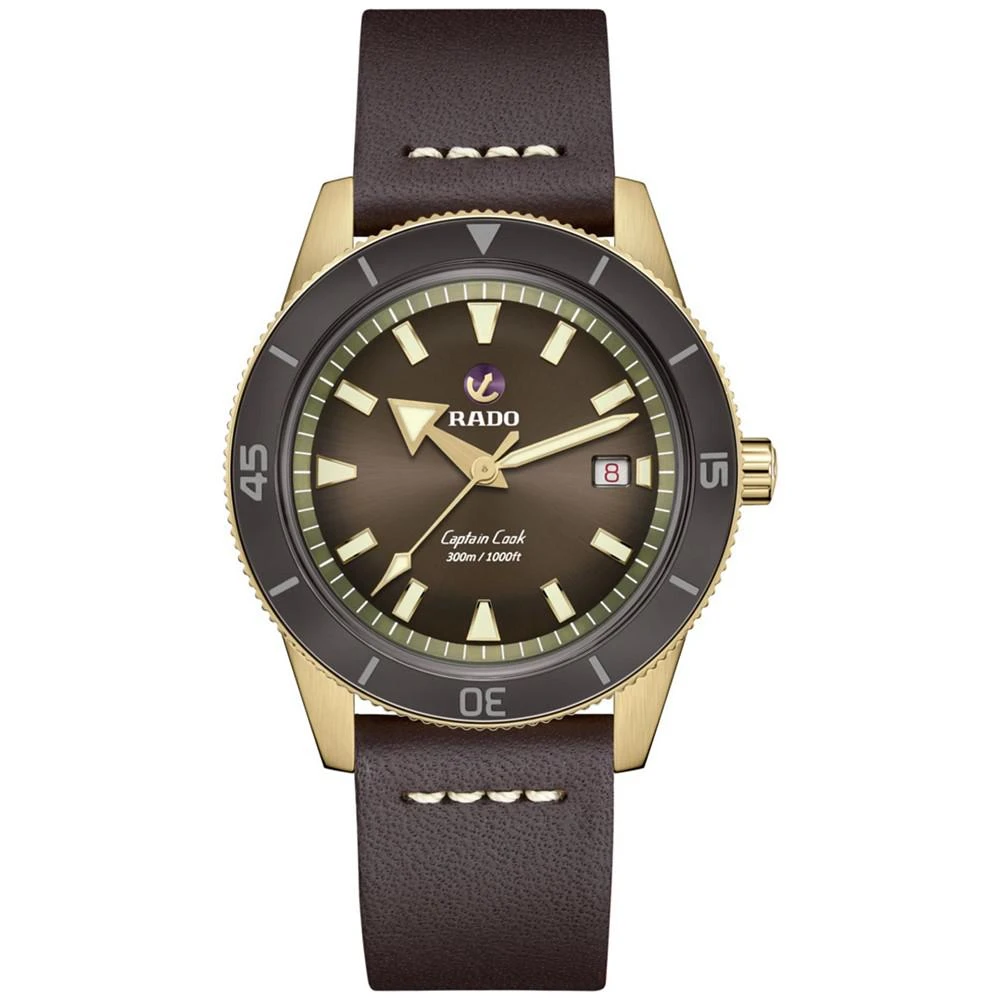 商品Rado|Captain Cook Men's Automatic Black Stainless Steel Strap Watch 42 mm,价格¥20588,第1张图片