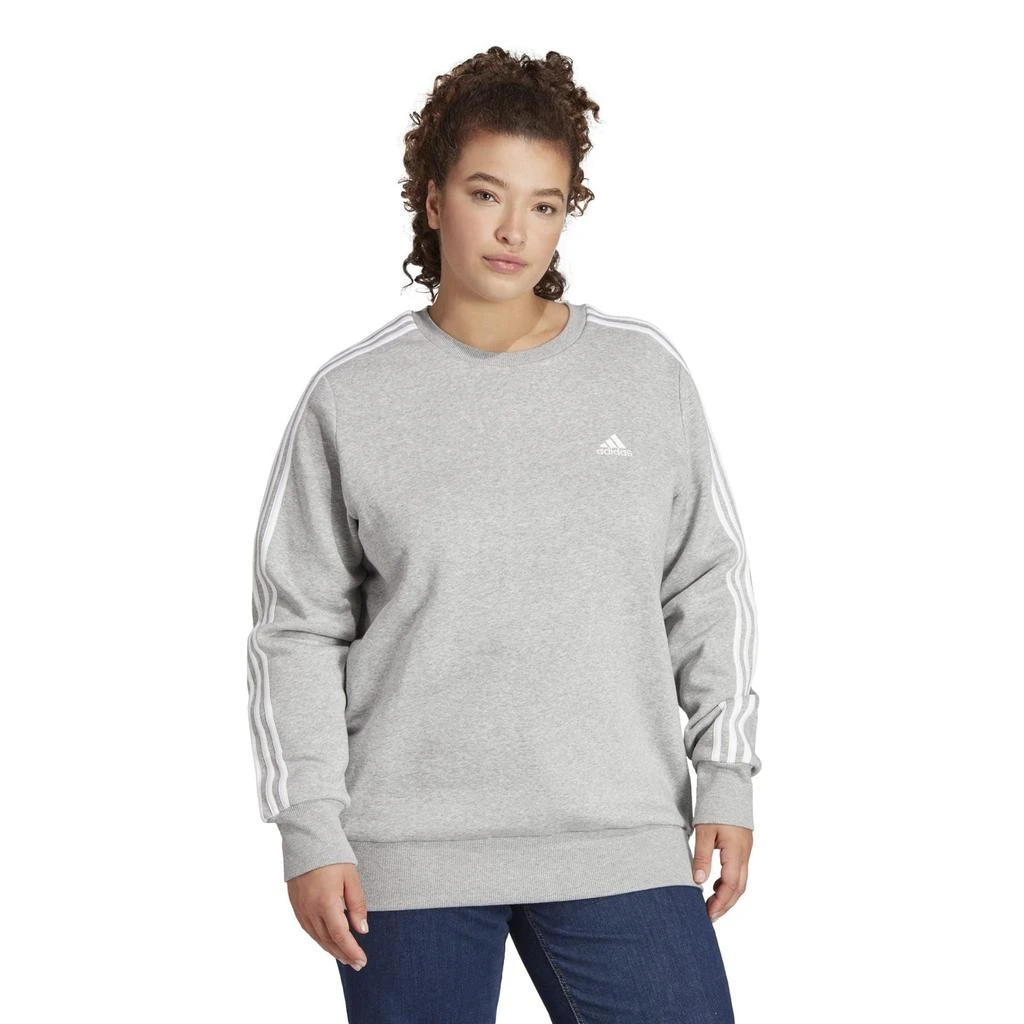 商品Adidas|Plus Size Inc 3-Stripes Fleece Sweatshirt,价格¥370,第1张图片