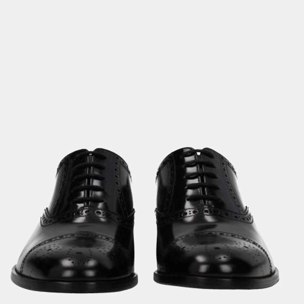 商品Prada|Prada Black Leather Lace Up And Monkstrap Shoes Size US 9.5 EU 42.5,价格¥7143,第2张图片详细描述